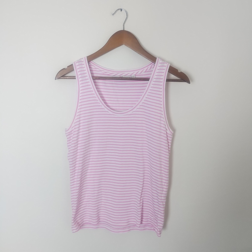 Vineyard Vines Tank Top Women's Small Striped Pima Cotton Blend Preppy Coastal